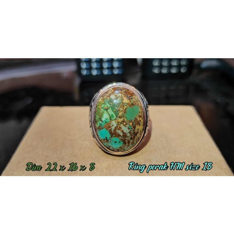 Pirus persia hijau pupus gradasi & ring perak