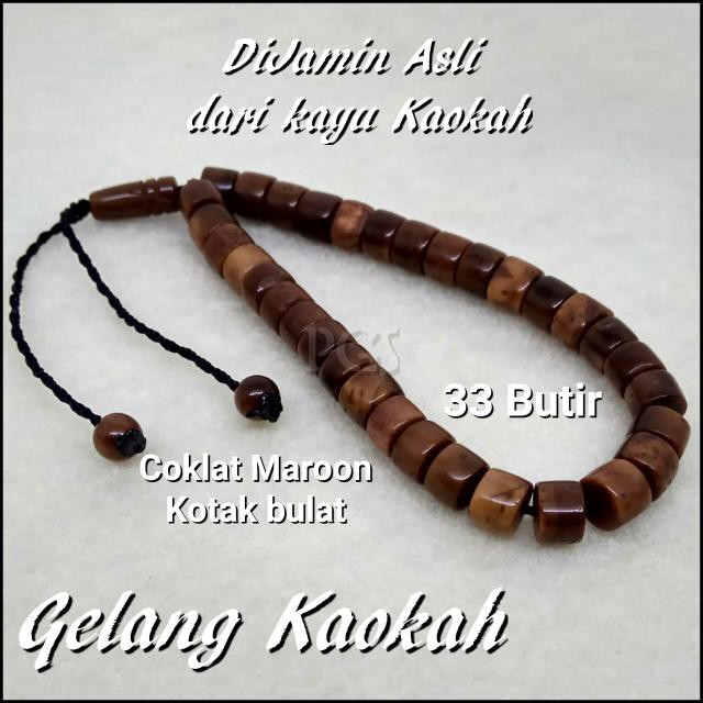 GELANG KAYU ASLI KAOKAH /  KOKKA  ASLI ISTANBUL TURKI MODEL KOTAK BULAT DIJAMIN ASLI !!!