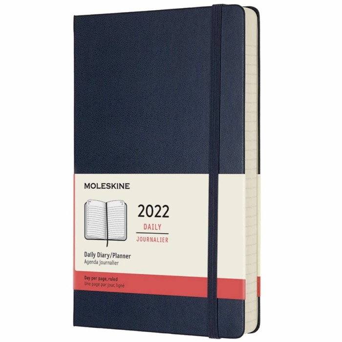 

[RESTOCK] Moleskine Daily Journalier Diary/Planner/Agenda 2022 Hardcover ORI - Sapphire Blue, Pocket
