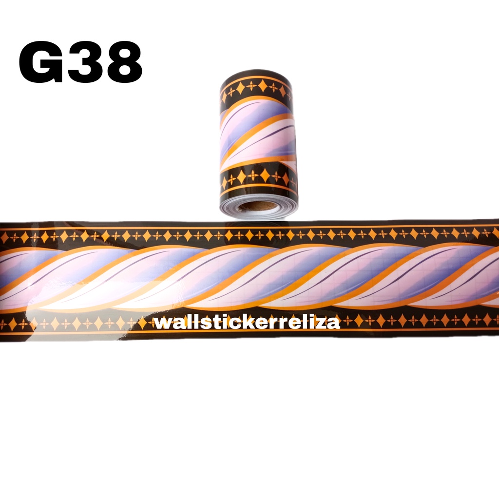 RELIZA WALL BORDER GLOSSY WBS 10 CM X 10 M  WALLBORDER LIST TEMBOK G38