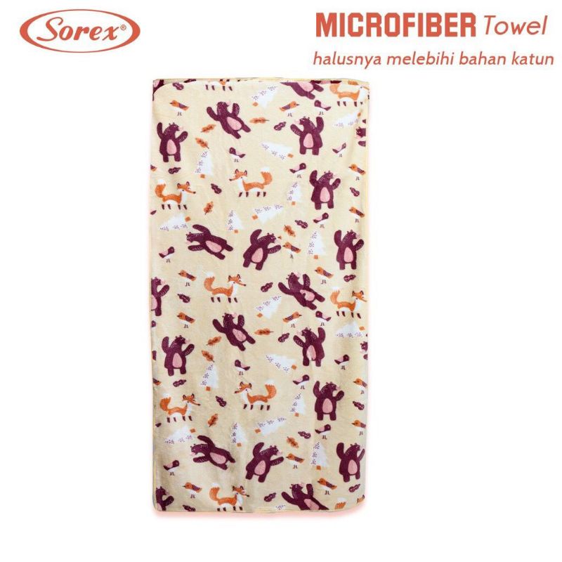 Handuk Microfiber (Anak &amp; Bayi) - 60x120cm (SEDANG) - Sorex HM884 HM885