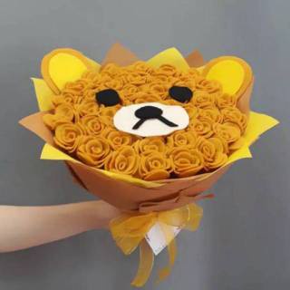 kado buket bunga wisuda karakter minion rilakuma keropi doraemon