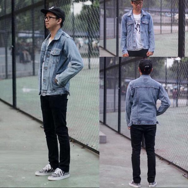 Jaket jeans sandwash blue (muda)