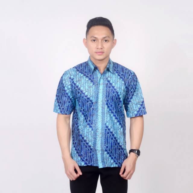 Kemeja batik NEW Seno biru