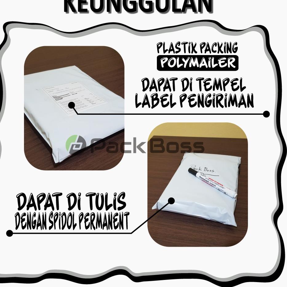 

Sale CB07D POLYMAILER PACKBOSS 35x45 HARGA ISI ±100 LEMBAR *KUALITAS BOSS, HARGA JOSS* LANGSUNG PABRIK Z94 Model Baru