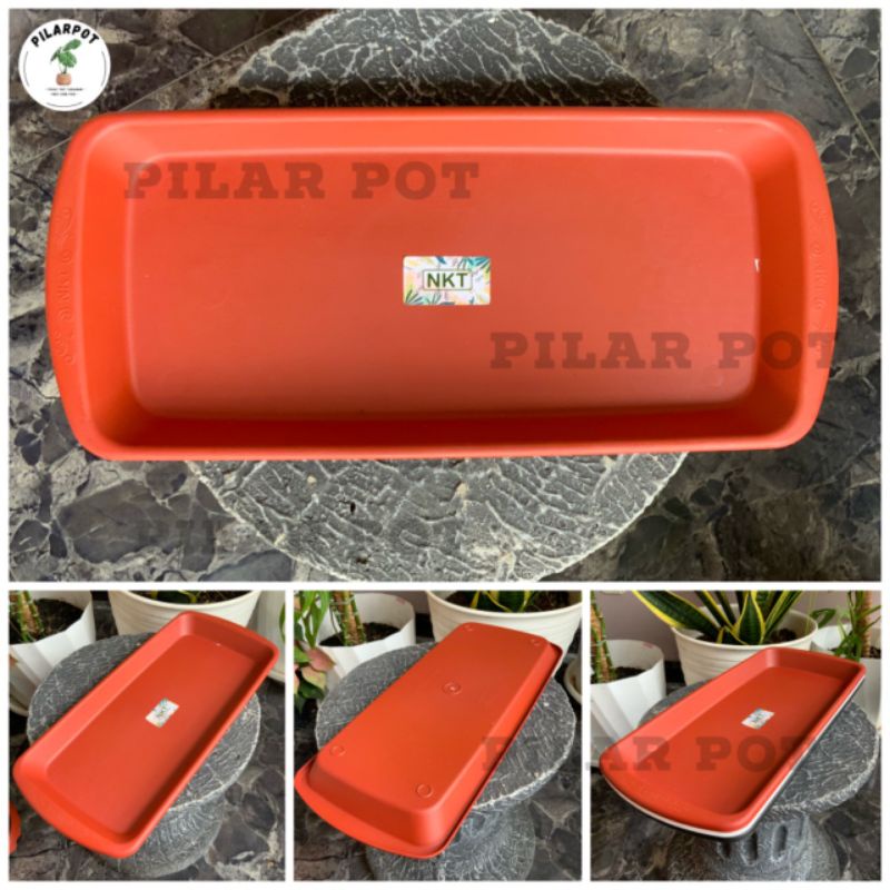 tatakan alas pot panjang TRAY NKT RTG 01 MERAH BATA - NKT TRAY RTG 01 MERAH BATA