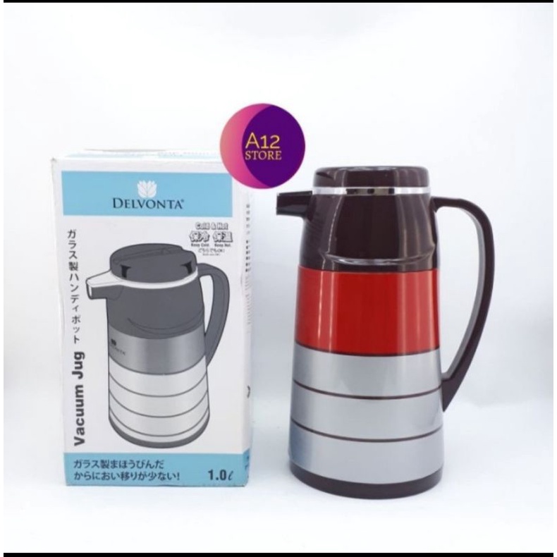 termos delvonta vacuum jug pc warna / termos air panas  1liter, 1.3liter, 1.6liter