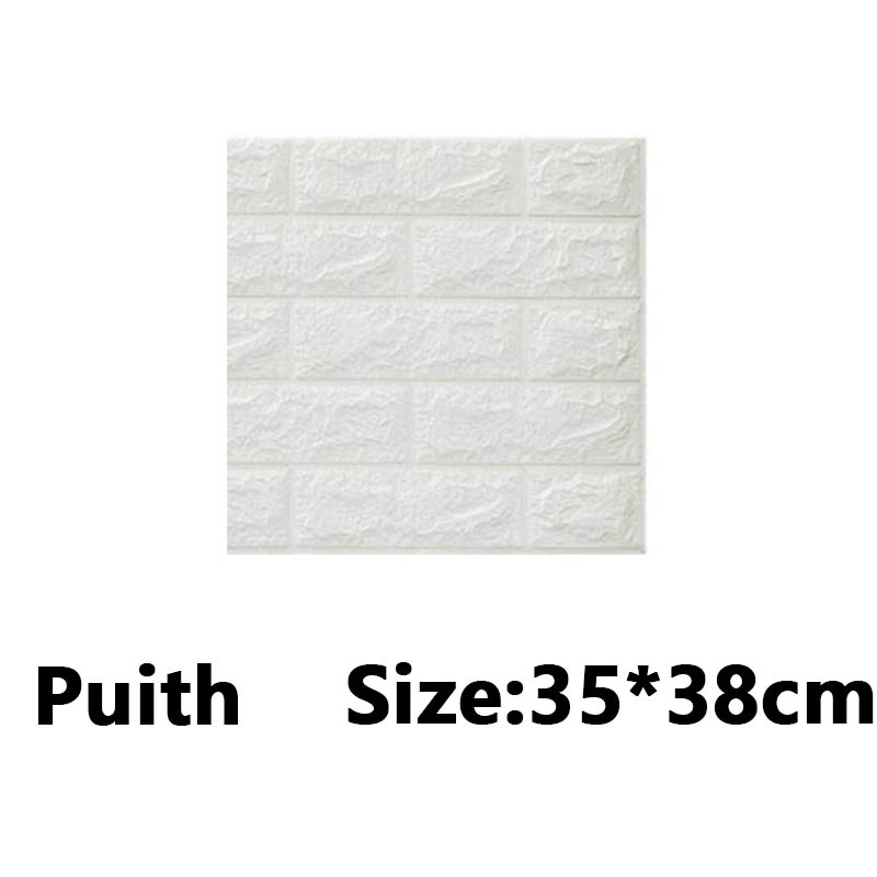 【WR】Wallpaper Dingding 3D Foam Motif Batu Bata Dekorasi Dinding Kamar Murah-Puith
