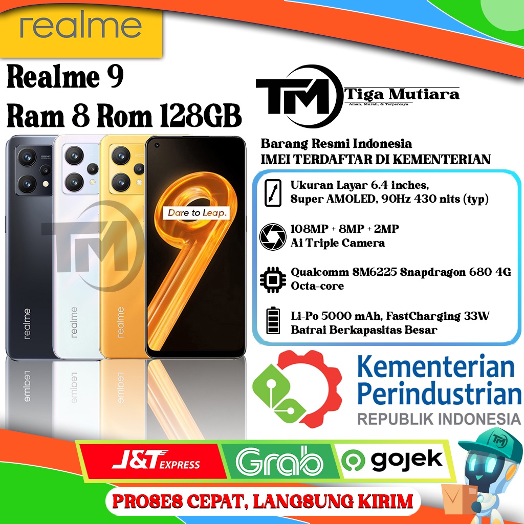 Realme 9 Ram 6GB | 8GB Rom 128GB
