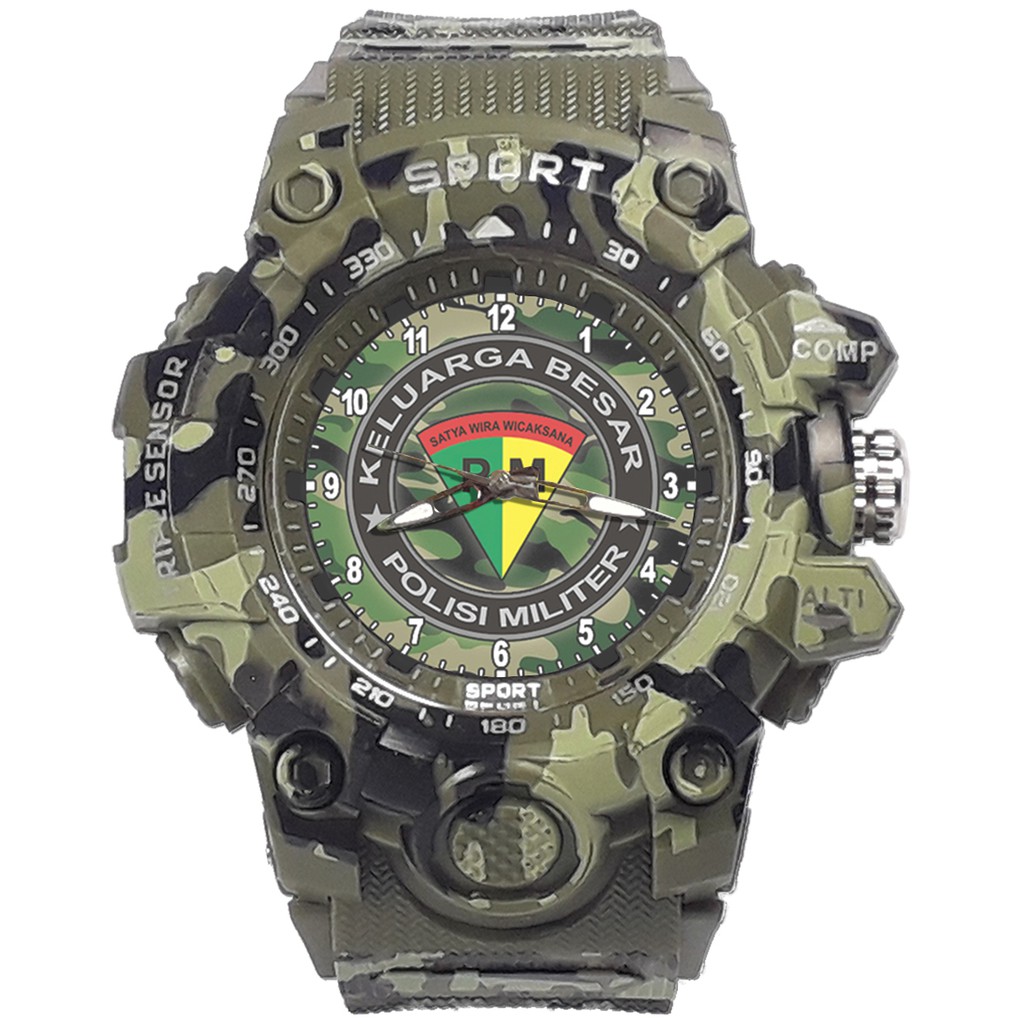 {Istimewa} Jam Tangan PM - POLISI MILITER 10 Hijau Army Water Resistant