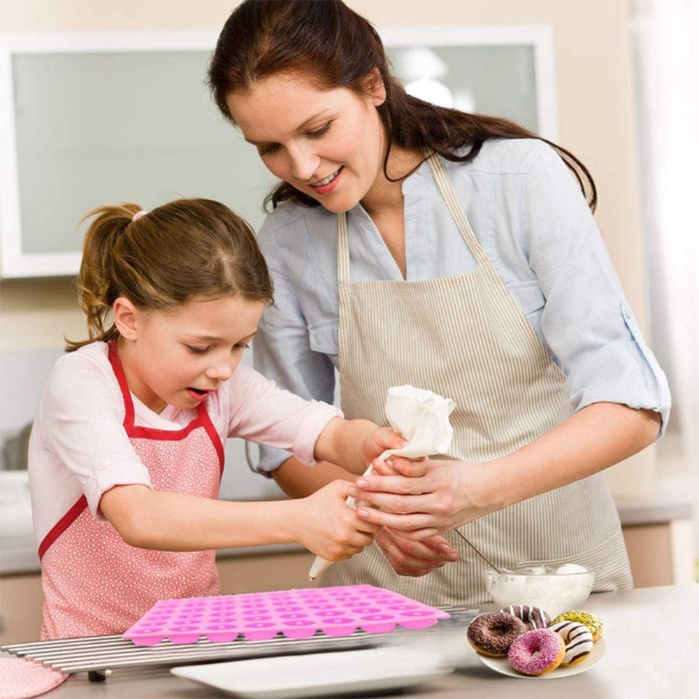 [Elegan] Cetakan Silikon Donat Mini DIY Dekorasi Alat Cetakan Dessert Aksesoris Dapur Baking Tray