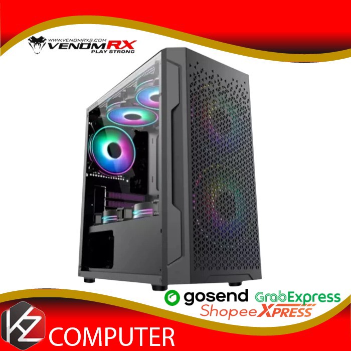 Casing VenomRX URRA TG 2x Fan ARGB no PSU