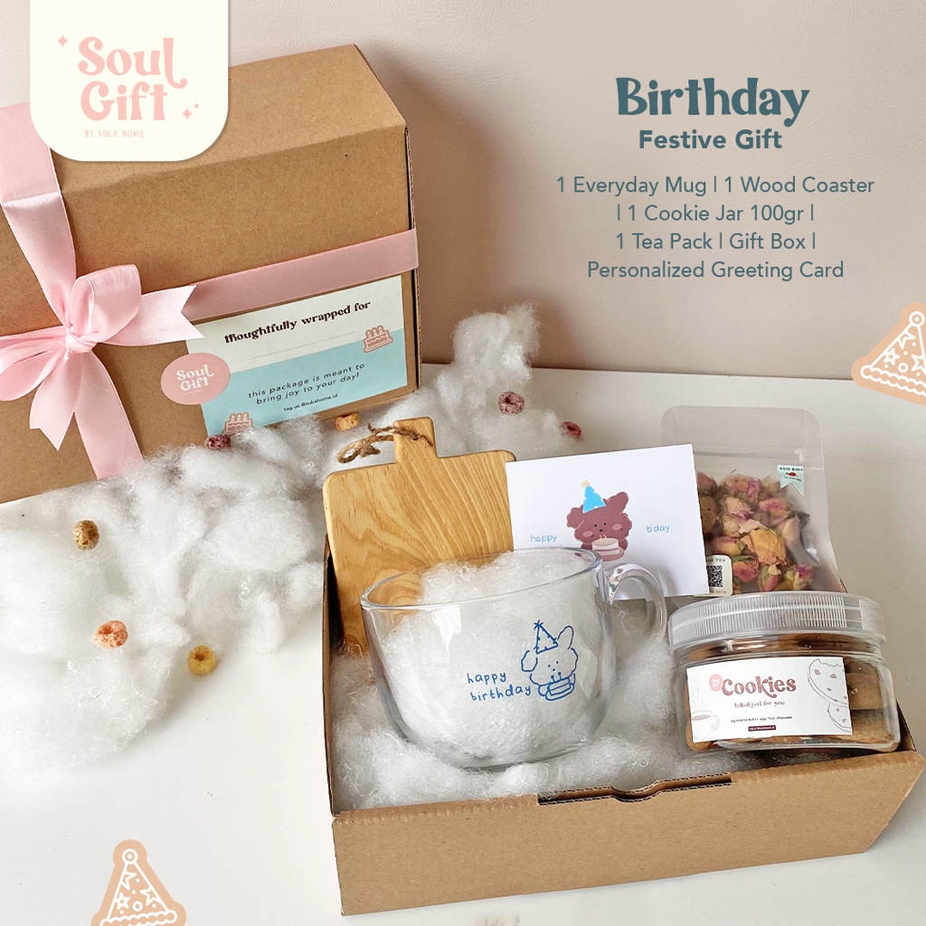 Birthday Gift Set | Birthday Package | Hampers Kado Ulang Tahun | Paket Hadiah | Paket Ulang Tahun | Hampers Scented Candle | Reed Diffuser Premium | NEW Gift Package - Soul Gift by Suka Home |