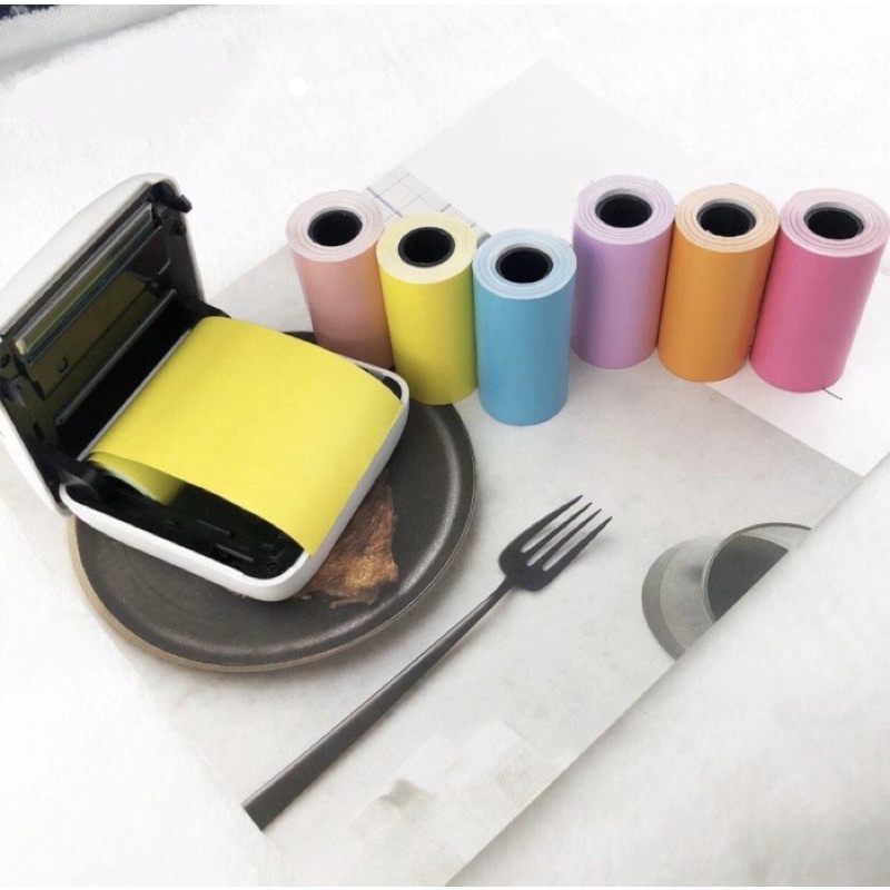 Sticker (Perekat) Thermal Paperang / Peripage Warna NEON Portable Pocket Printer