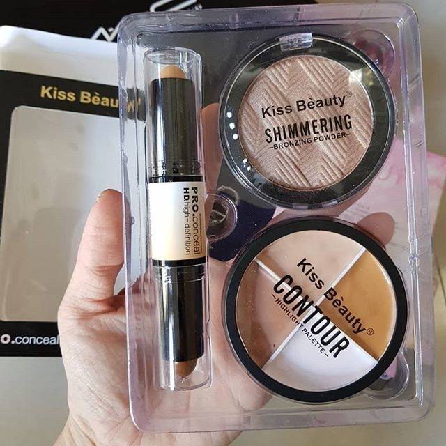 Kissbeauty contour kit (contour, concealer, shimmer)