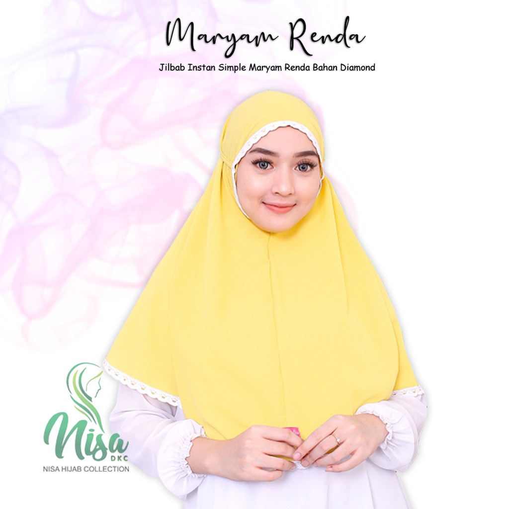 Jilbab Instant Renda Bergo Maryam Siria Tali Diamond