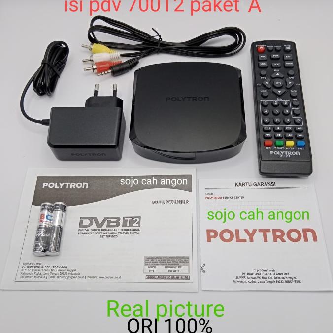 set top box polytron pdv 700t2 stb dvb t2 siaran tv digital original