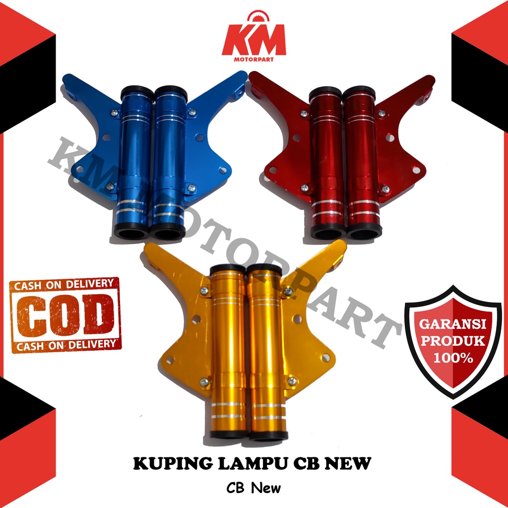 Kuping Lampu CB New CNC 31mm Breket Dudukan Lampu Variasi Sepasang