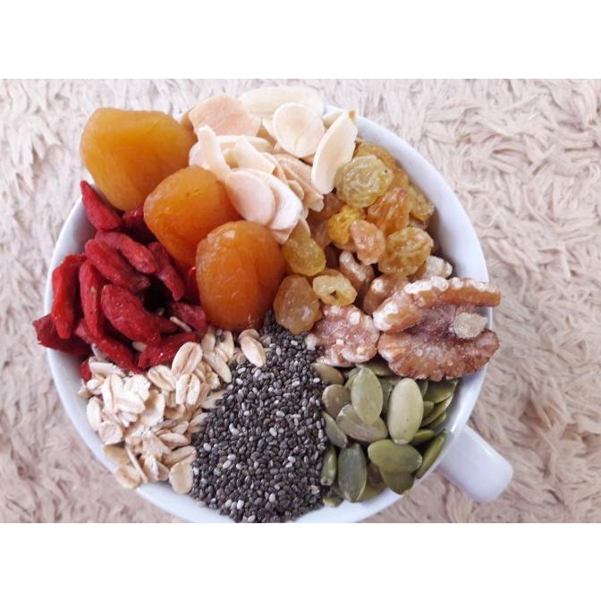 

Healthy Granola Super Mixed 500 gram ( Walnut, Chia seed, Gojiberry )