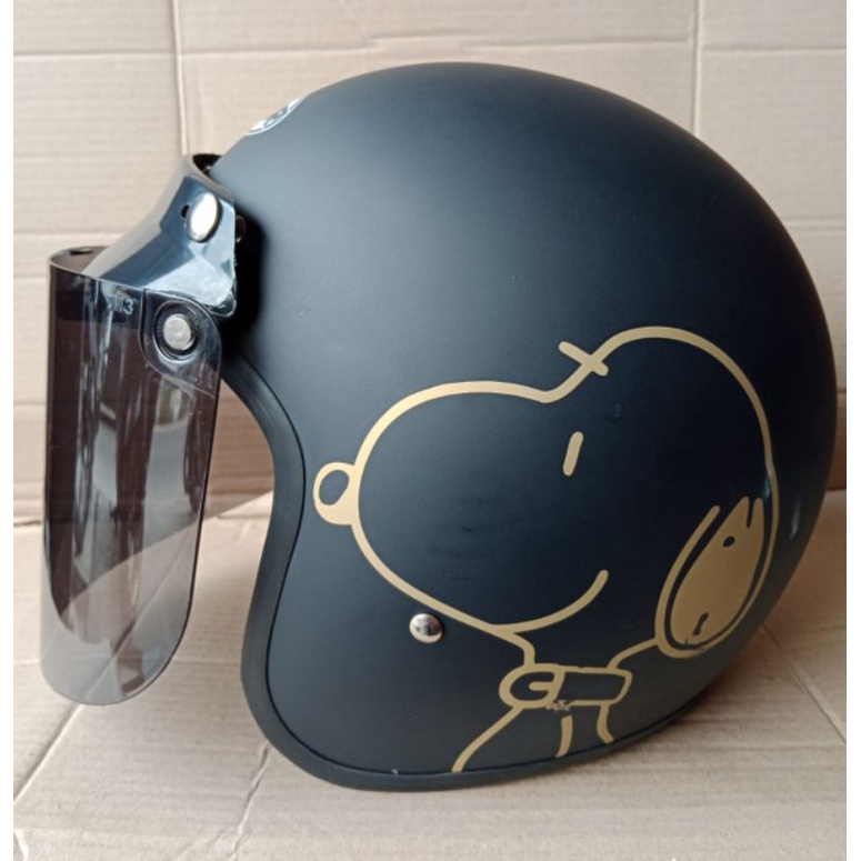HELM BOGO DEWASA MOTIP SNOPY/ HELM CEWE/ HELM WANITA/ MOTIF PEREMPUAN/ HELM BOGO WANITA MOTIF TER BA