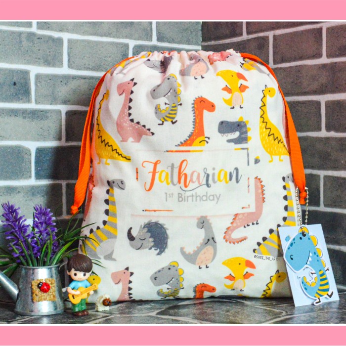 

Ginger- Drawstring Pouch Full Print Goodie Bag Ultah - PRINT 1 SISI