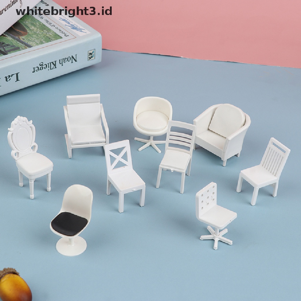 (whitebright3.id) Miniatur Kursi Sofa Skala 1: 20 Untuk Dekorasi Rumah Boneka