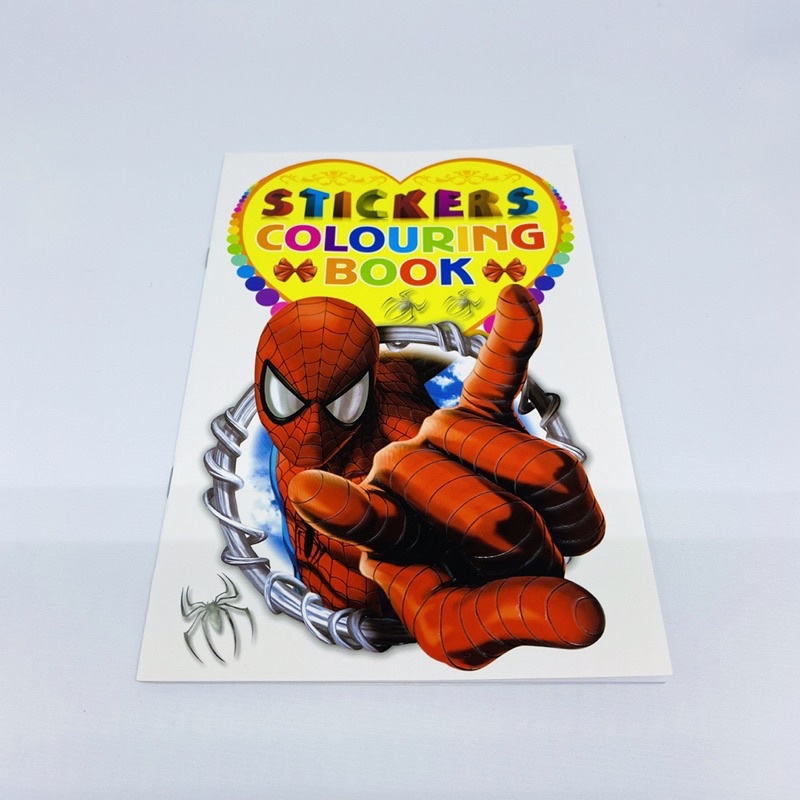 

buku mewarnai gambar sticker anak small 16 halaman spiderman cars frozen hello kitty