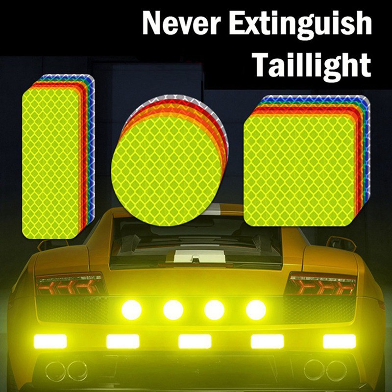 1Pcs car open reflector with warning door sticker front and rear bar rear view mirror door 3M material reflective sticker