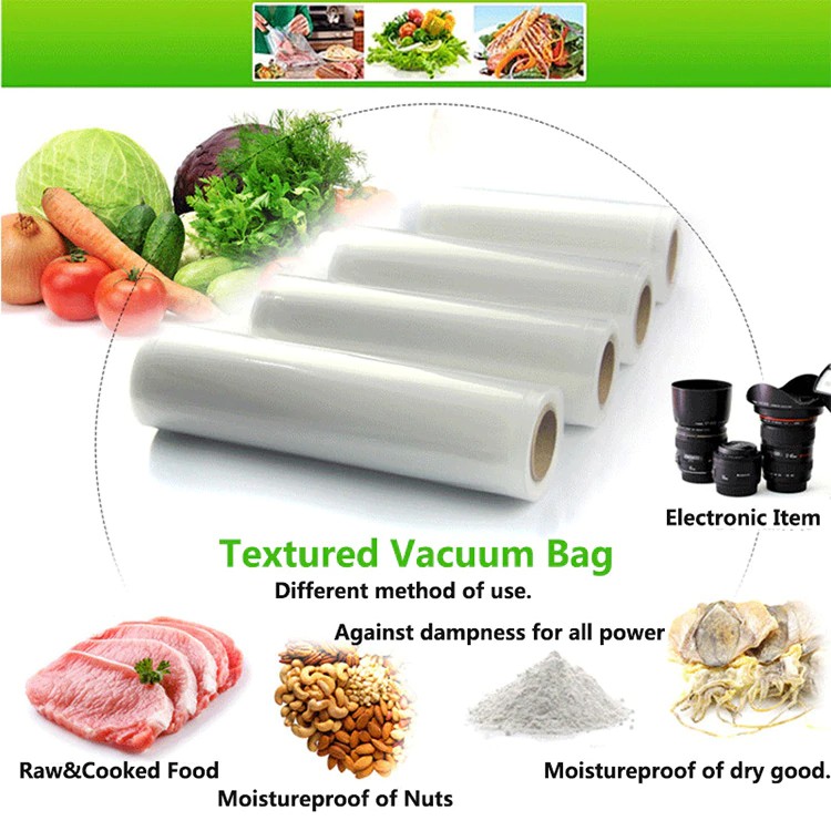 FreshpackPro 5 Meter Plastik Vacum / Vacuum Sealer Packing Roll Embossed Food Grade Vacum Sealer Embos