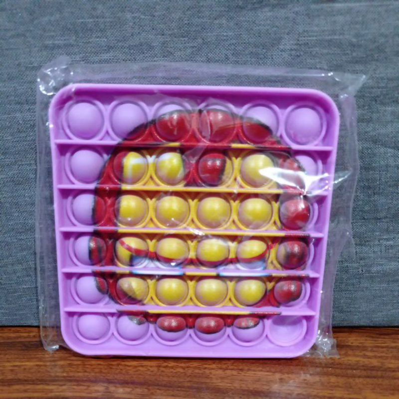 Pop It Captain America Viral Push Pop Bubble Fidget Maiman Pop It-Ironman Pink