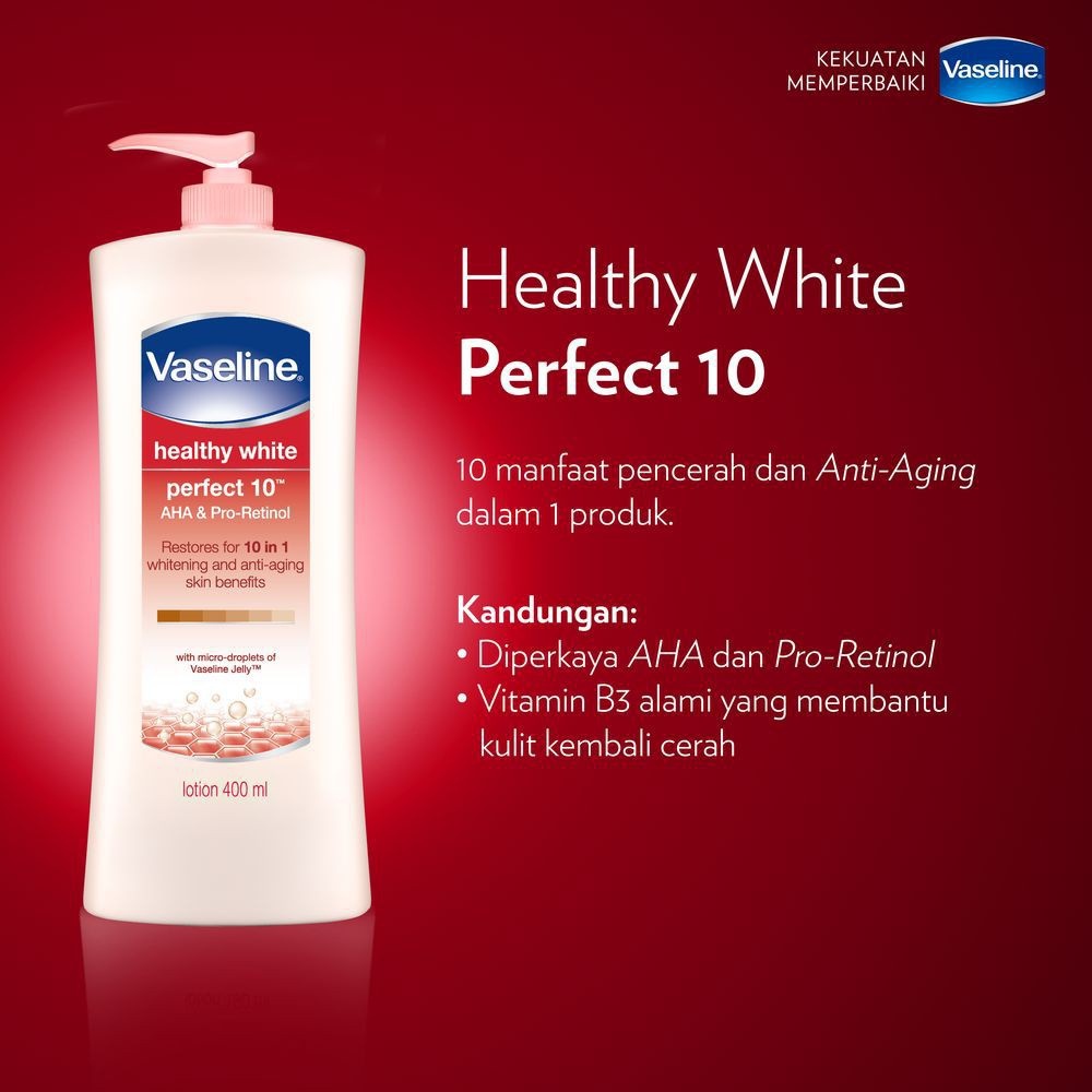 Vaseline Lotion Healthy Bright Perfect 10 400Ml