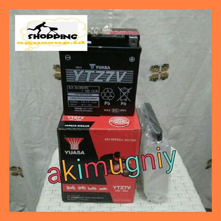 Sparepart21S0 Aki Motor Nmax Aerox Lexi Yuasa Ytz7V Gtz7V 12V 6Ah 2105S0M