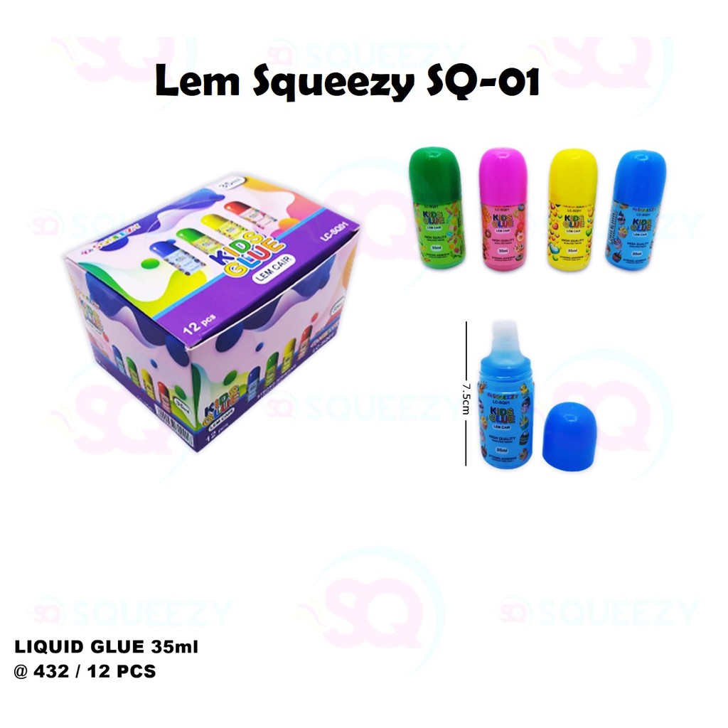 

2 PCS Lem Cair Squeezy SQ-Q1 / Lem Cair 35ml