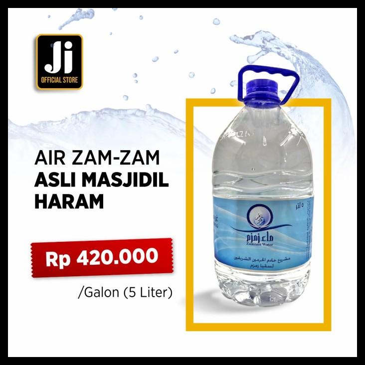 

DISKON TERBATAS !!! AIR ZAM ZAM ASLI MASJIDIL HARAM 5 LITER. OLEH OLEH UMRAH UMROH HAJI. TERLARIS