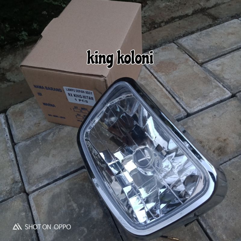 lampu depan rx king reflektor rx king oval kaca bening