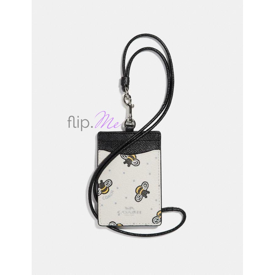 

Coach ID Lanyard With Bee Print