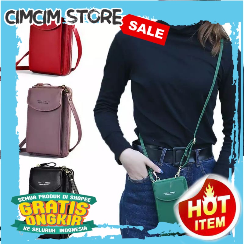 TAS WANITA DAN PRIA TERBARU TERMURAH / Tas selempang Megan - Dompet Pocket Tempat Hp Wanita Bahan Mi