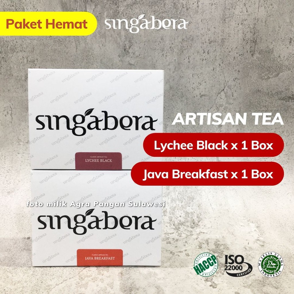 

Lychee Black Tea Java Breakfast Singabera | Teh Hitam Celup Premium Leci English Artisan Bundle