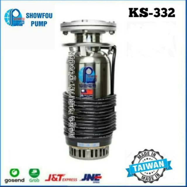POMPA SHOUFU 3HP 4 INCH POMPA SHOWFOU KS-332 POMPA CELUP SUMBERSIBLE POMPA TAMBAK UDANG DLL