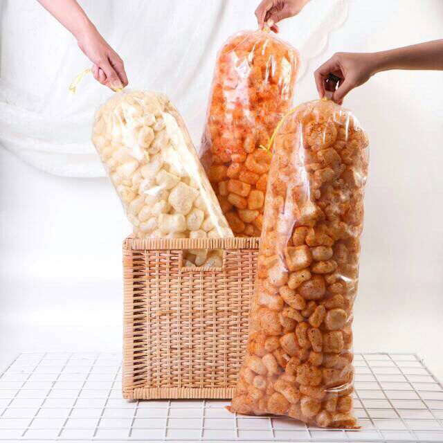 

Kerupuk Kulit Rasa Original/Balado, Krecek, Kerupuk Kemplang Palembang