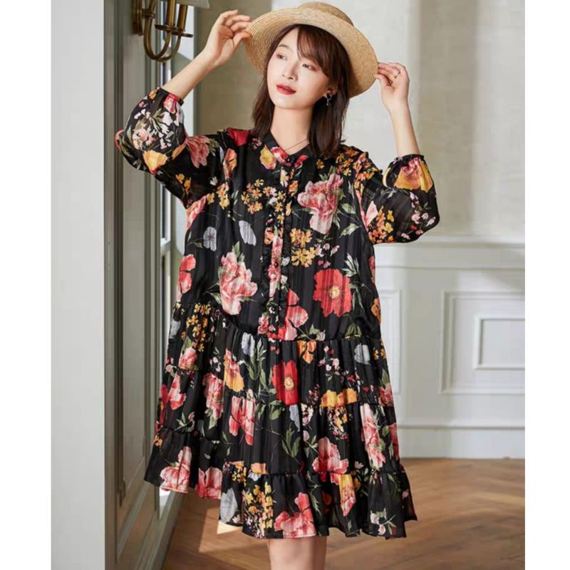 MDLV ~ 1824  Antoinette Mini Shirt Flower Dress Fashion Import