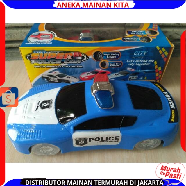 Promo Mainan Anak Mobil Polisi Patroli  SuperCar Ada Musik Lampu Dan Bisa Berbelok Sendiri