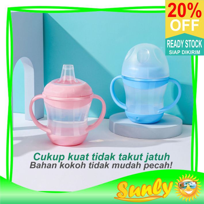 ☀ Sunly ☀ A119 Botol Minum Bayi Anti Tumpah BPA Free Gelas Anak Balita Training Cup Baby Import