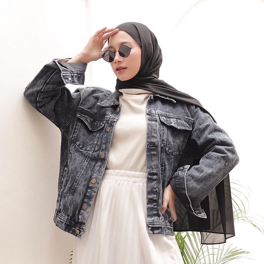 Jaket Jeans Denim Wanita Murah Bahan Model Oke Punya