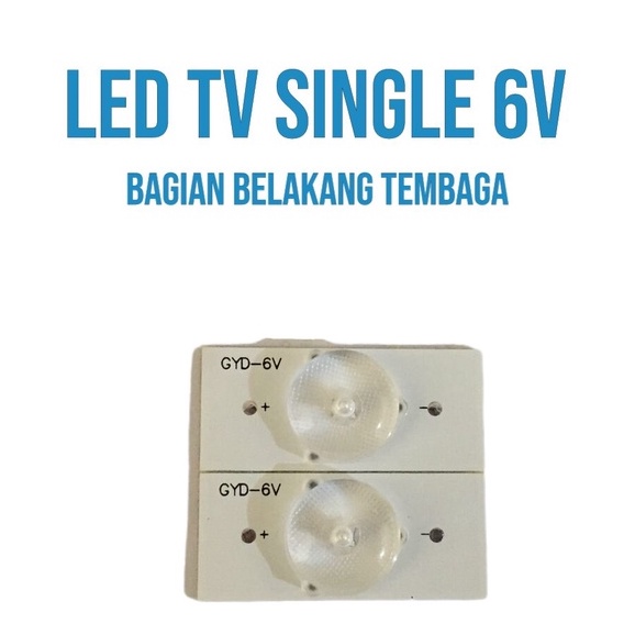 Lampu Backlight LED TV Universal 6V 1pcs untuk modifikasi