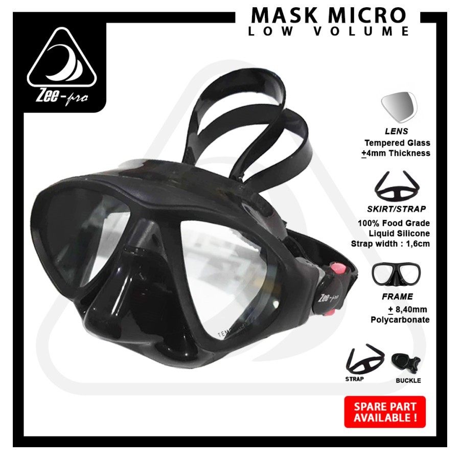 Micro Mask Zeepro Scuba Diving Freediving Masker Freedive Spearfishing Low Volume Not Aqualung