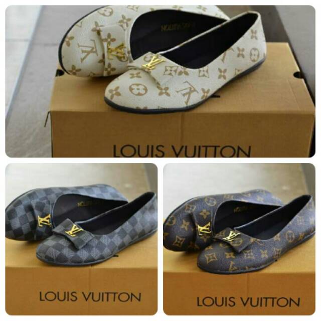 Sepatu wanita LV flat shoes sepatu casual santai kerja murah berkualitas