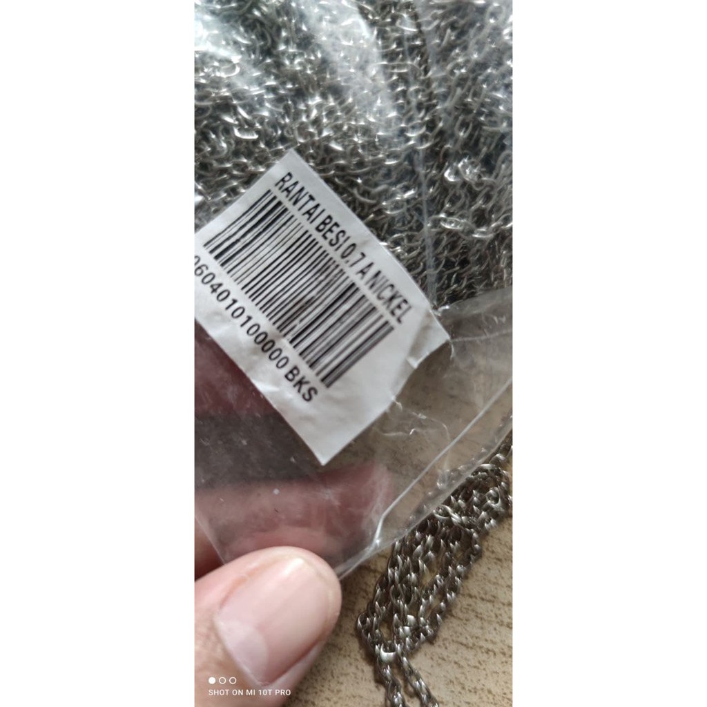 RANTAI KALUNG /RANTAI BESI/KALUNG MASKER 0,7 MM NIKEL