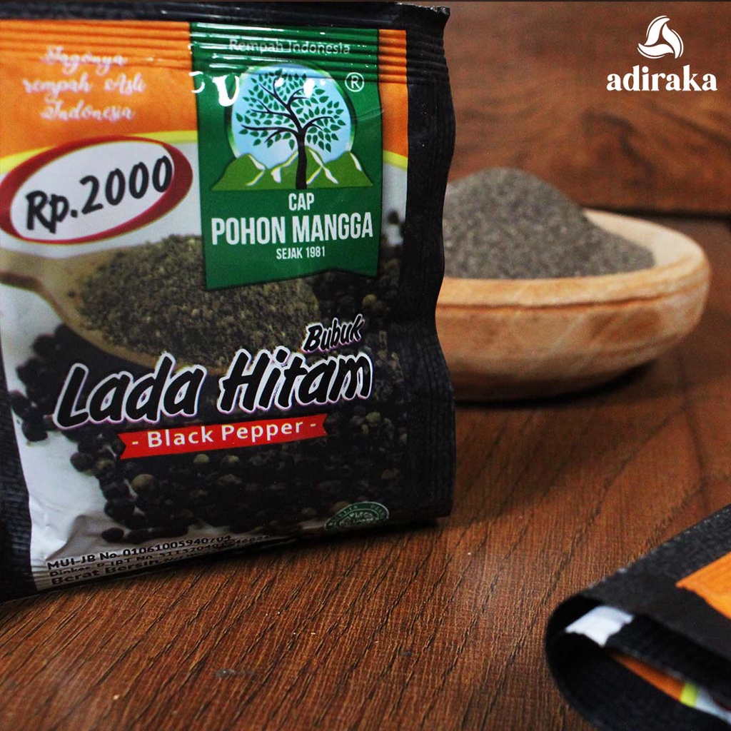 

Bubuk LADA HITAM Bumbu Bubuk Blackpepper Cap Pohon Mangga - POMANG