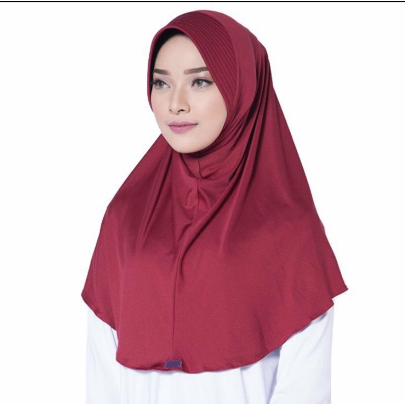 Elzatta - Jilbab Instan Zaria Casual-122 Maroon
